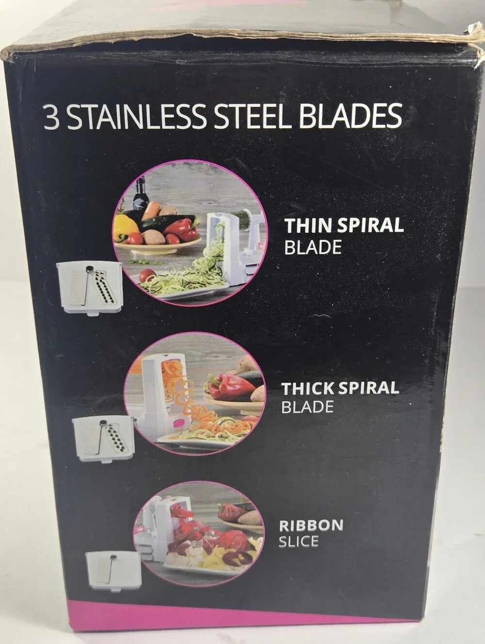 WonderEsque Vegtable Spiralizer Zoodle Maker Stainless Steel Blades NIB